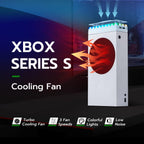 Mcbazel Ventilador de Enfriamiento RGB para Xbox Series S, Sistema de Enfriamiento con 3 Niveles de Velocidad Ajustables, Banda de Luz RGB de 7 Modos, Filtro de Polvo, Bajo Ruido y 2 Puerto USB, Ventilador Enfriador para Xbox Series S (Solo Consola)