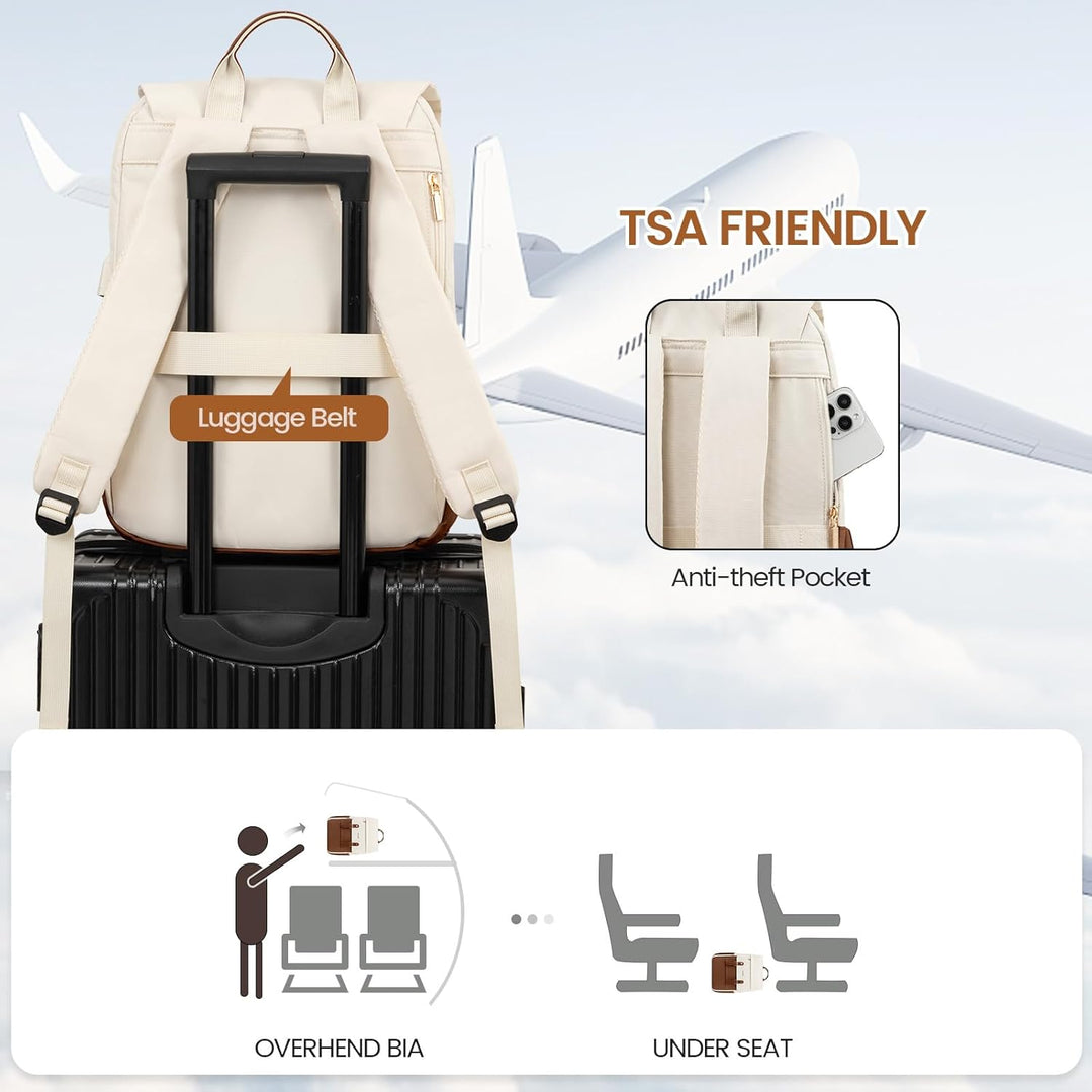 LOVEVOOK Mochila de viaje para computadora portátil para mujer, moc...