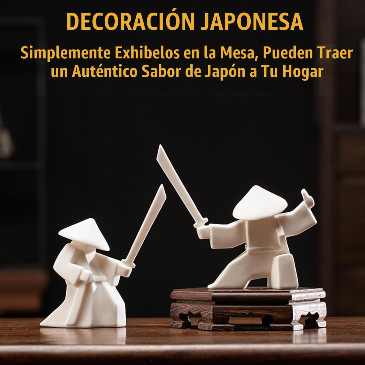 EAEMDY Figura de Samurái Figurilla Estatua de Guerrero Japonés Decoración para Mesa Habitación, Soporte de Incienso para Quemador de Varillas Soporte de Varillas de Incienso, Decoración de Figurilla
