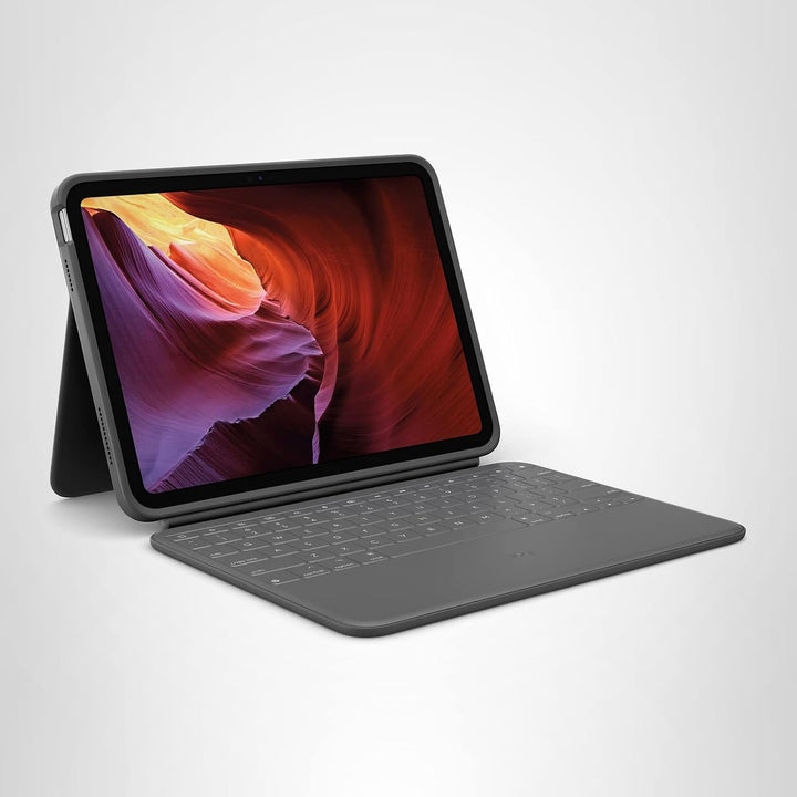 Logitech Funda de teclado tipo folio resistente para iPad (10ª gene...