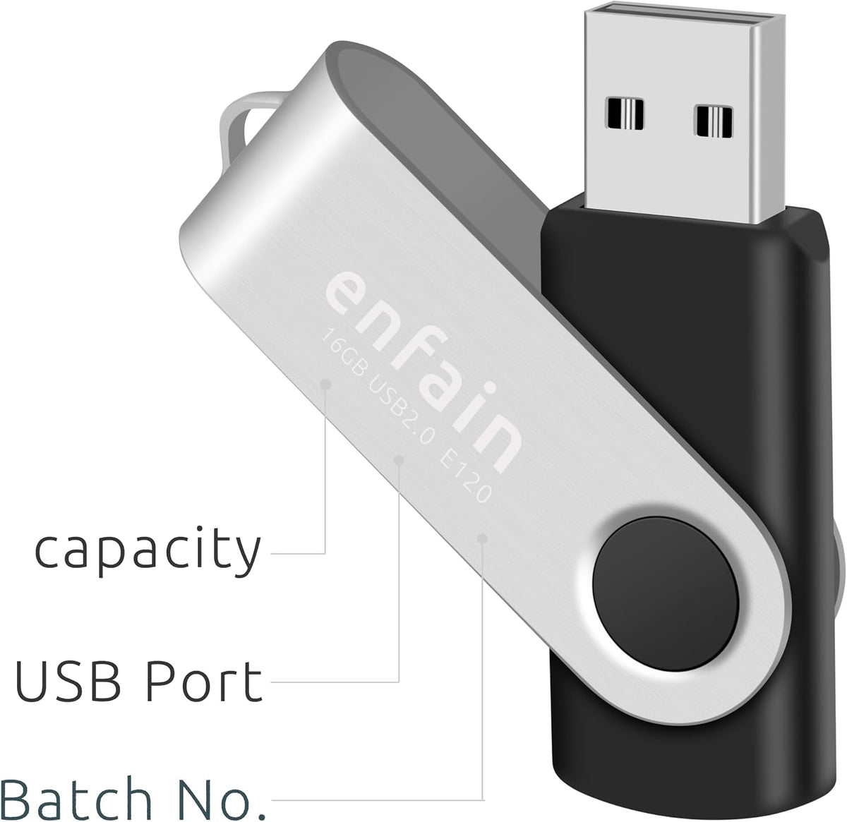 Enfain Unidad flash USB 3.0 de 32 GB para compartir, paquete de 10...