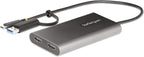 StarTech Adaptador USB-C y USB-A a HDMI dual, 2X 4K 60Hz, DisplayLink, TAA