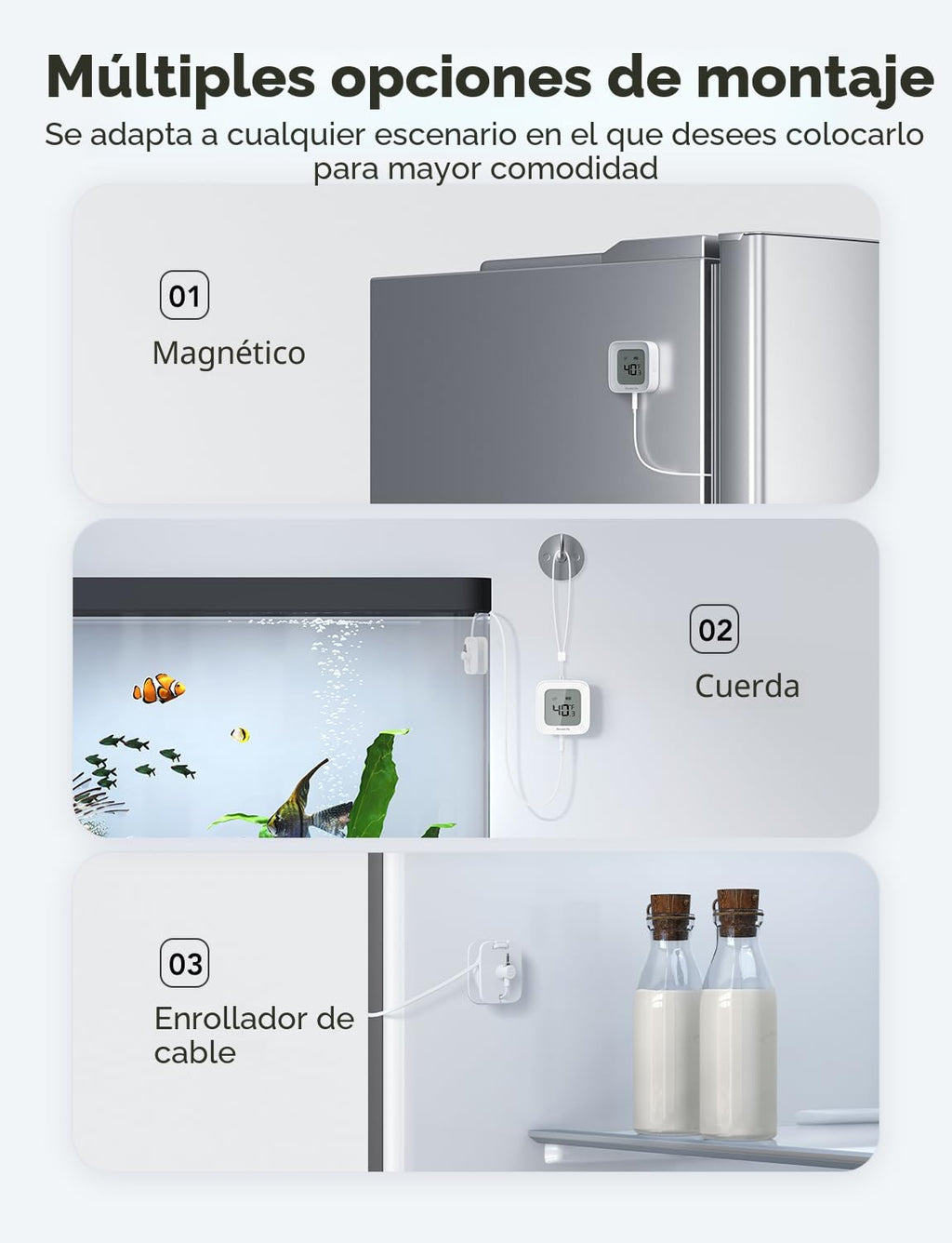 GoveeLife Termómetro WiFi para refrigerador, paquete de 1 con puerta de