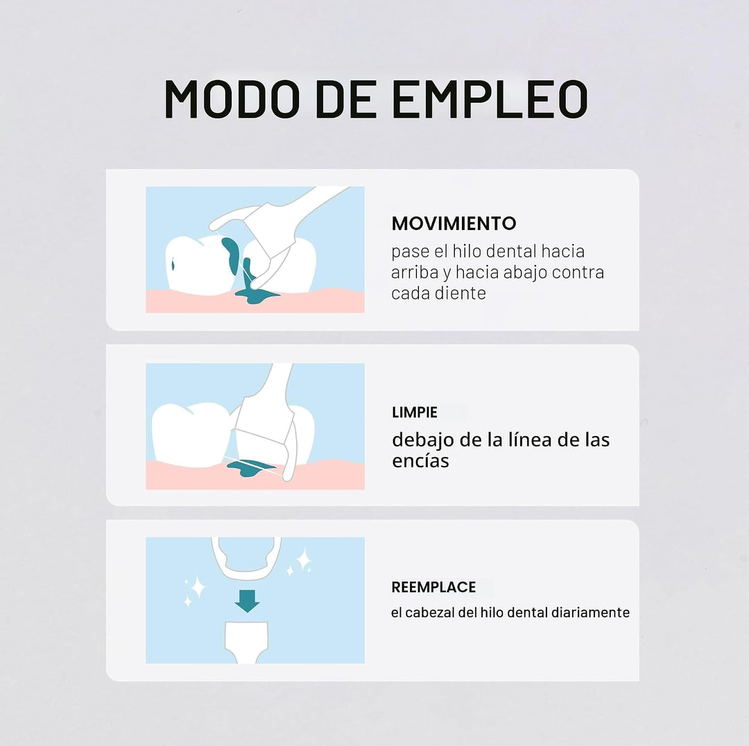 Cabezales de recambio para hilo dental Reach Ultraclean Access, men...