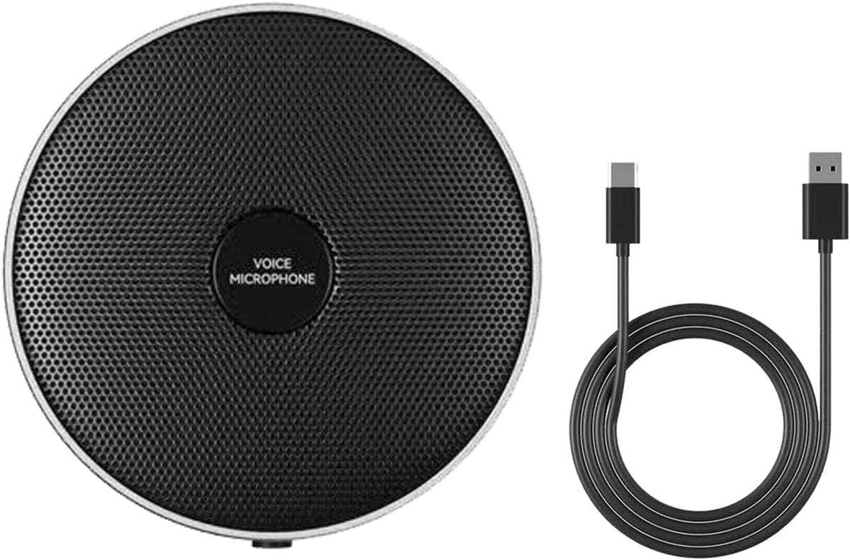 Micrófono de computadora de 360° para escritorio, micrófono de PC de conferencia USB, tecnología de cancelación de ruido, grabación, Skype, clase en línea, informador de corte, plug & play