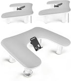JODSONE Reposabrazos en forma de U gris para técnicos de uñas