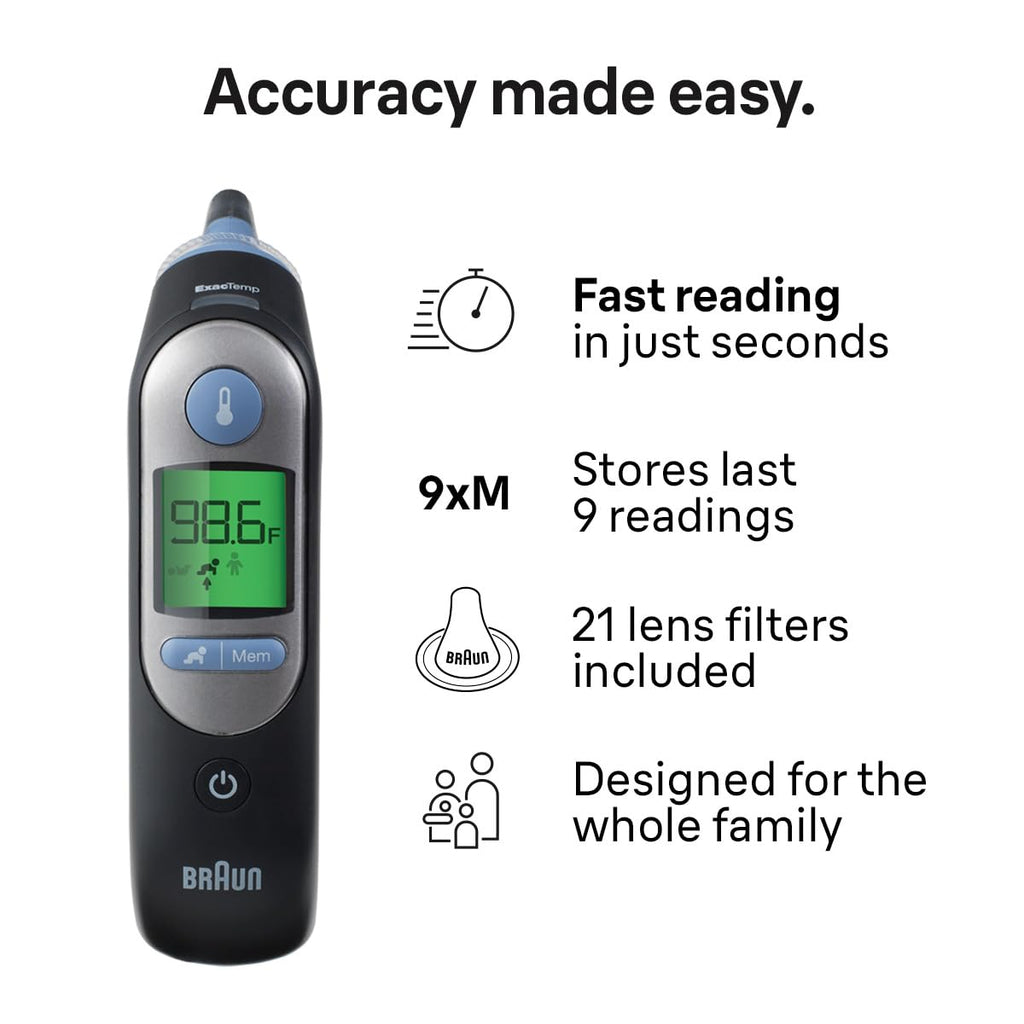 Braun Termómetro digital ThermoScan 7 para adultos, bebés y bebés