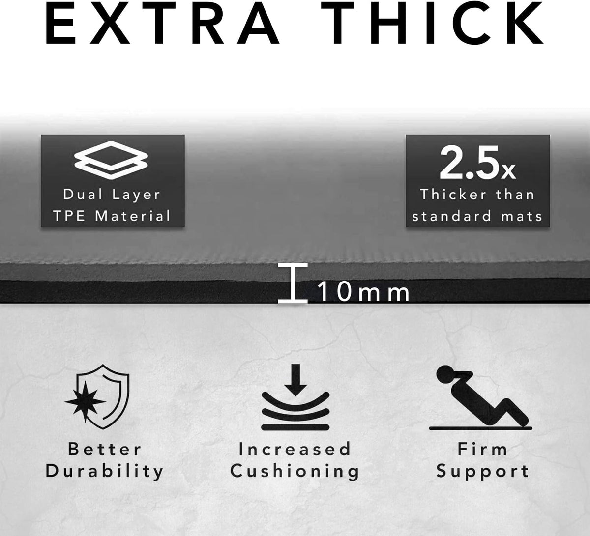 Esterilla de entrenamiento grande – Tapete de ejercicio extra grueso de