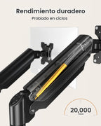 ErGear Soporte para monitor dual de hasta 33 pulgadas, soporte de carga máximo de 22 libras cada brazo, soporte de monitor doble ajustable, soporte de monitor de acero resistente con VESA estable de