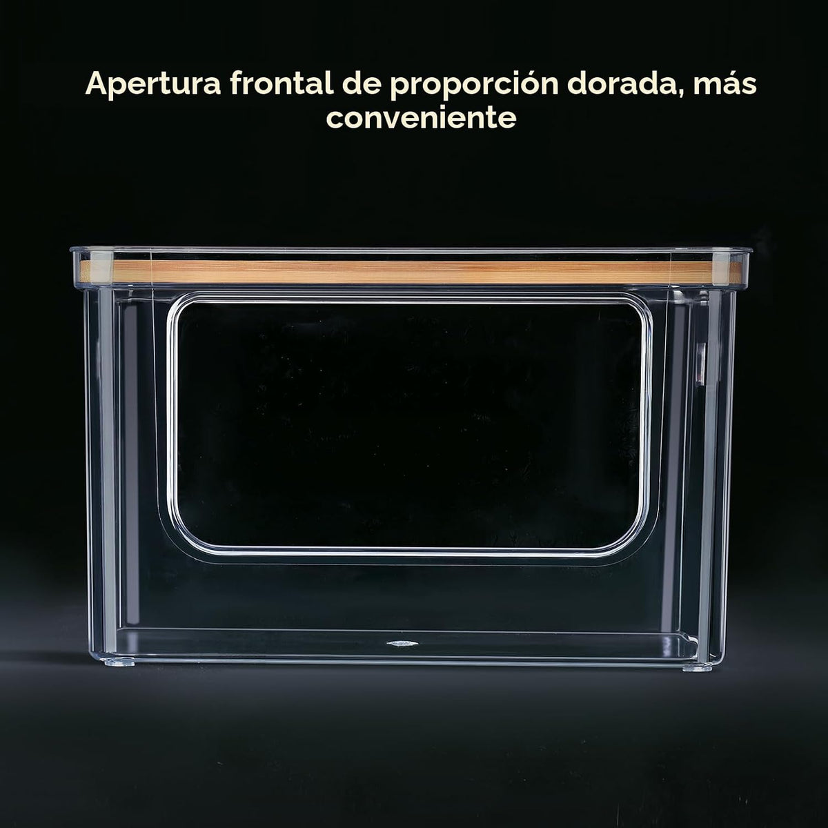 Almacenamiento apilable con parte superior de bambú para la organización de la lavandería, dispensador de bolsa de basura extra grande/bolsa de basura, organizador debajo del fregadero