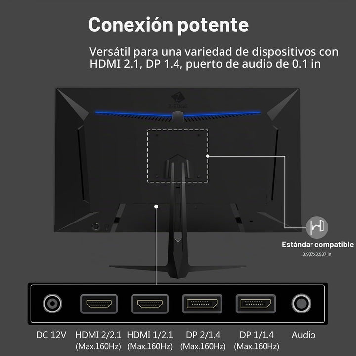 Monitor 4K, monitor IPS Z-Edge de 27 pulgadas, monitor de computado...