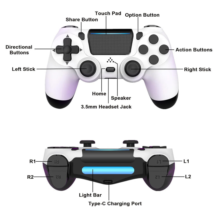 MOVONE Wireless Controller Dual Vibration Game Joystick Controller...