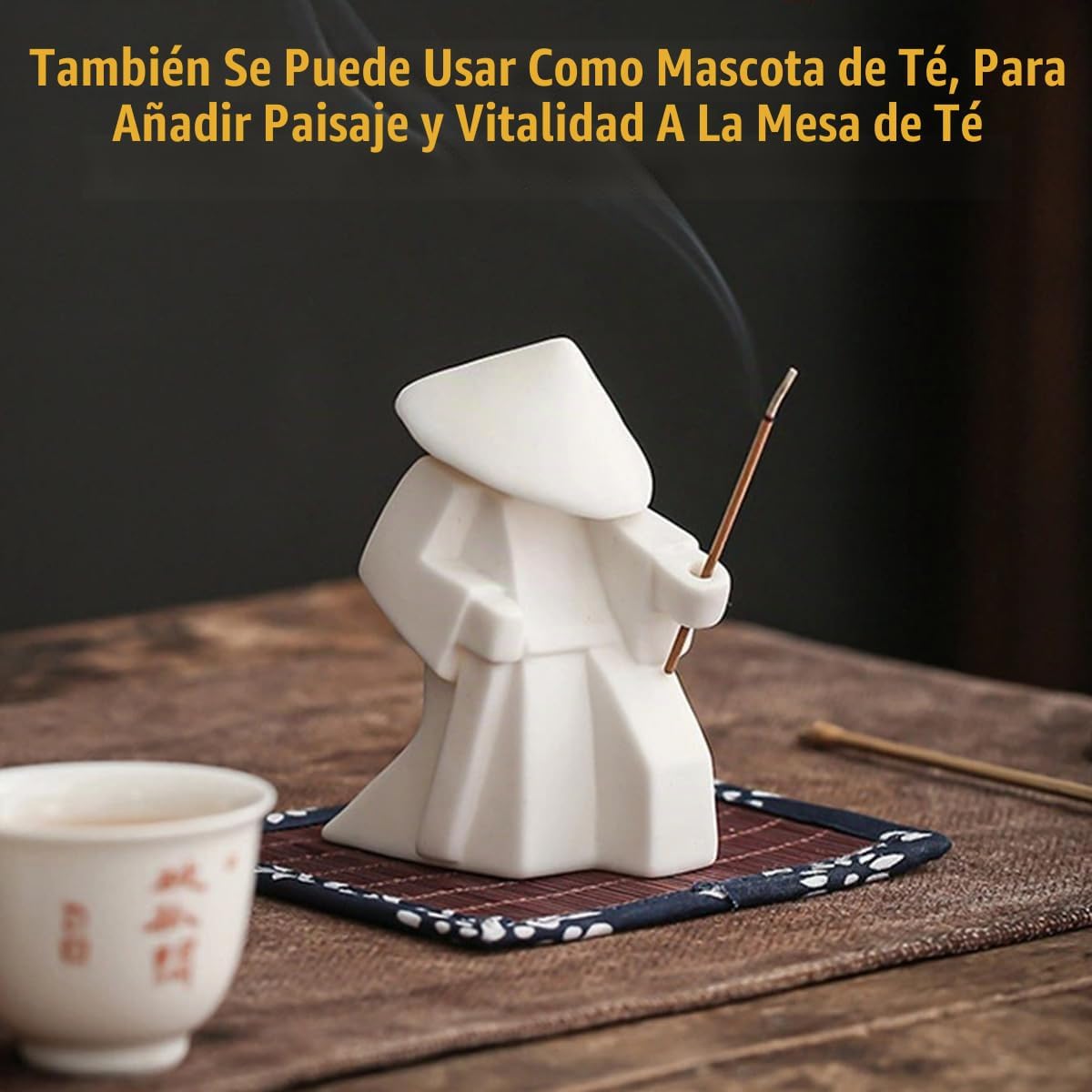 EAEMDY Figura de Samurái Figurilla Estatua de Guerrero Japonés Decoración para Mesa, Habitación, Soporte de Incienso para Quemador de Varillas Soporte de Varillas de Incienso, Decoración de Mascota de