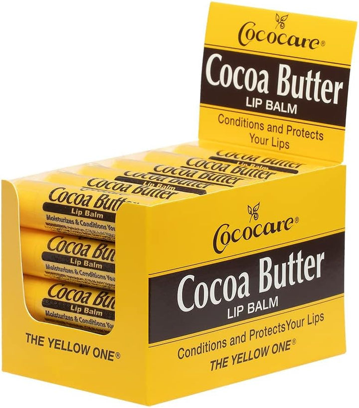 Cococare Bálsamo labial de manteca de cacao 0.15oz (24 piezas)