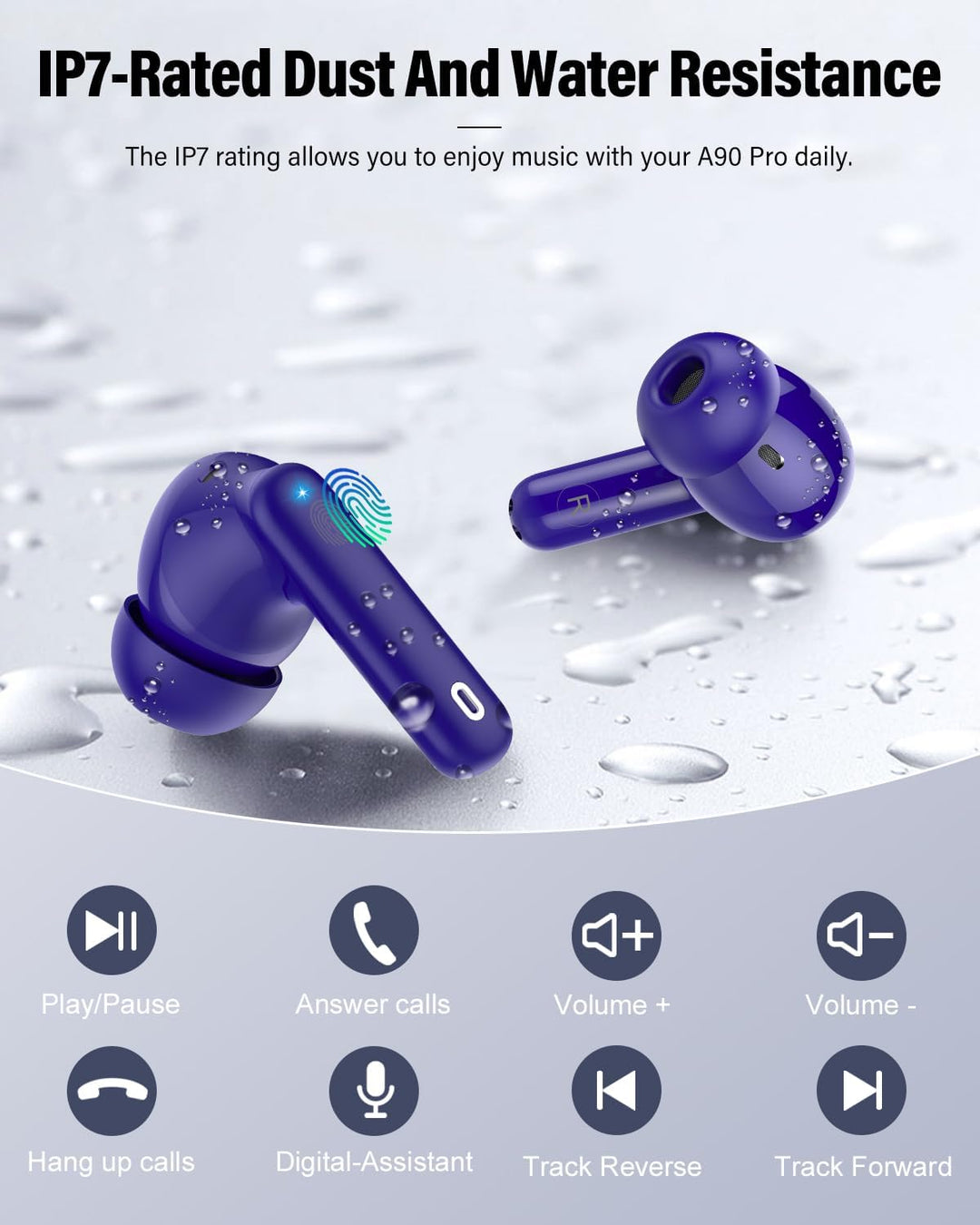 Auriculares inalámbricos Bluetooth con micrófono con cancelación de...
