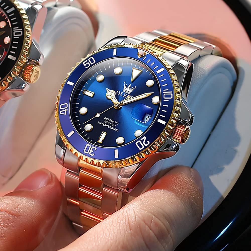OLEVS Reloj Automático Mecánico para Hombre de Lujo, Recia Carga Automática