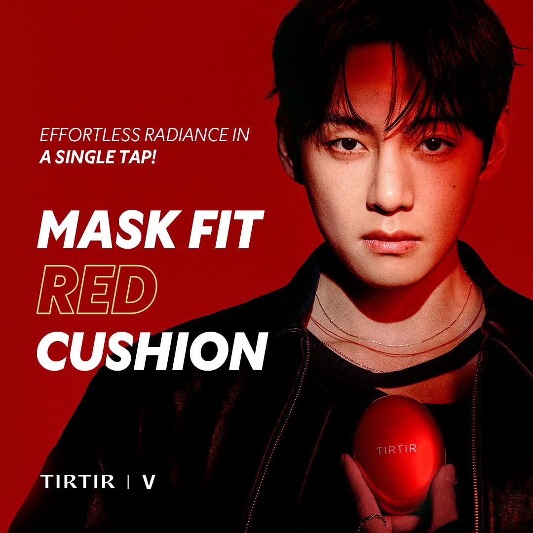 TIRTIR Mask Fit Red Cushion - Base de maquillaje en cojín, cobertur...