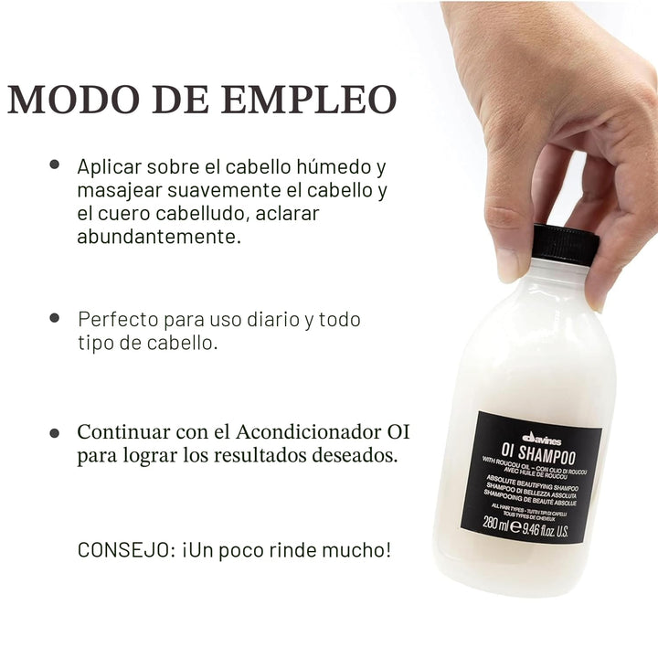 Davines OI Nourishing Shampoo for All Hair Types, Adds Silky-Smooth...