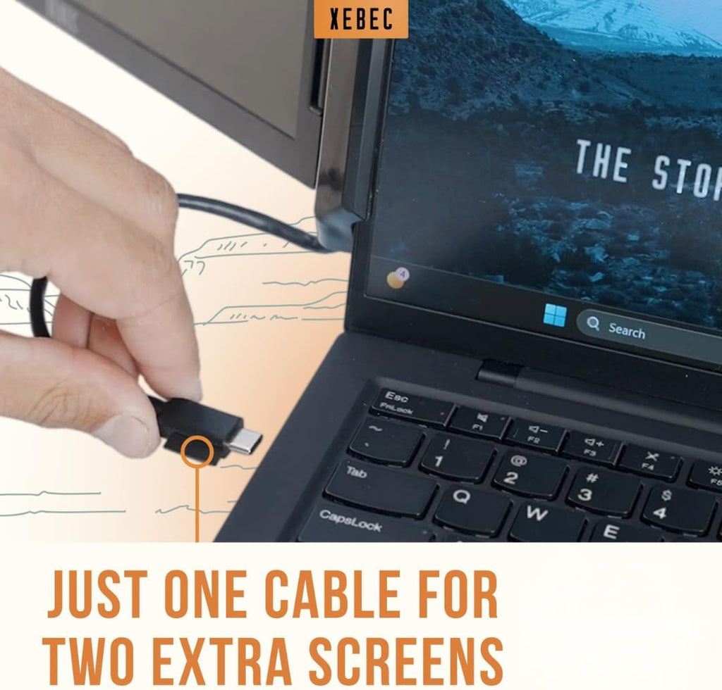 Xebec Tri-Screen 3 para Mac | Extensor de pantalla para laptop con...