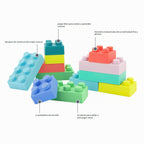 Infantino Bloques de construcción súper suaves, sin BPA, juego de 12 piezas