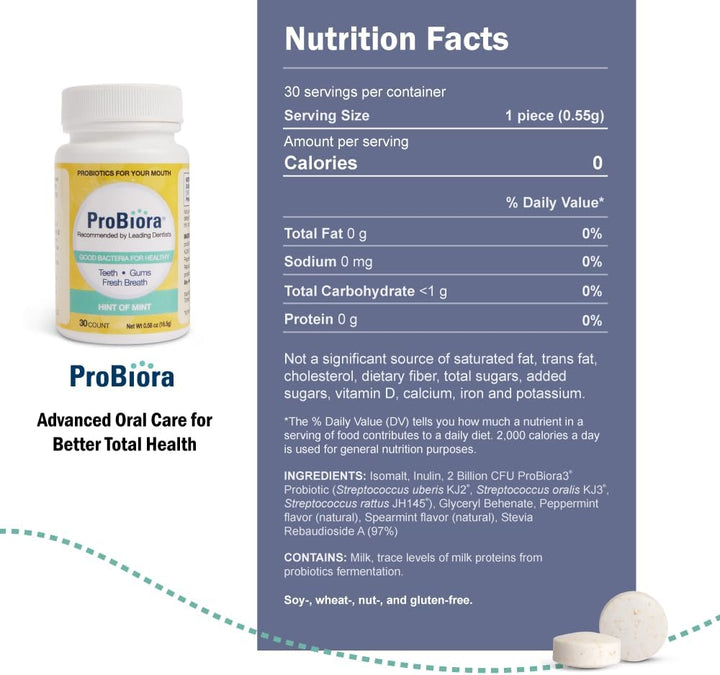ProBiora - Tabletas probióticas masticables para cuidado bucal | Su...