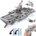 Barco a control remoto de 16 pulgadas para niños, acorazado militar RC de alta velocidad con spray de agua y 2 baterías recargables, juguete de buque de guerra de 15 mph para piscina y lago, modelo de