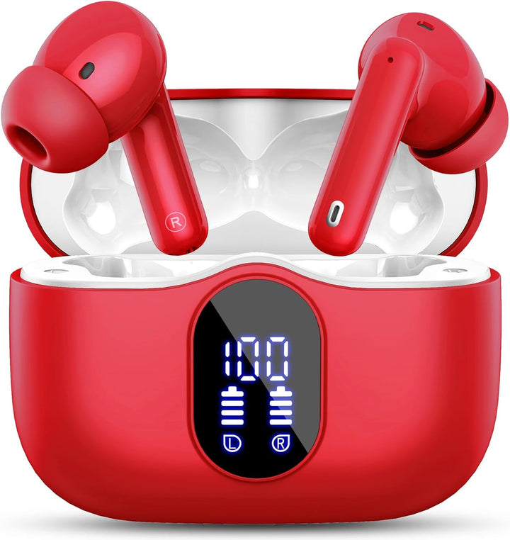 Auriculares inalámbricos, Bluetooth 5.4, estéreo de bajos, auricula...
