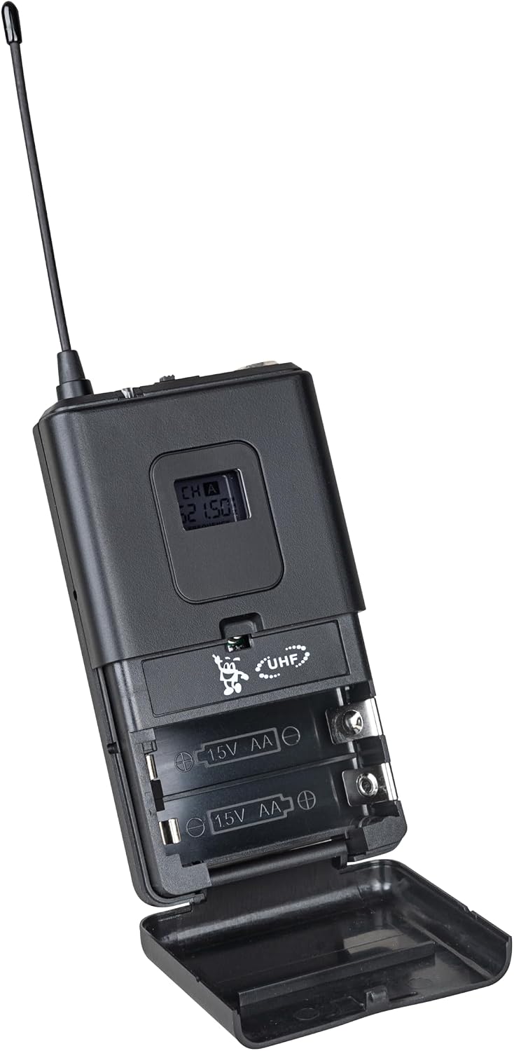 Tbaxo Sistema de micrófono inalámbrico 6 canales Lavalier Mic Bodyp...