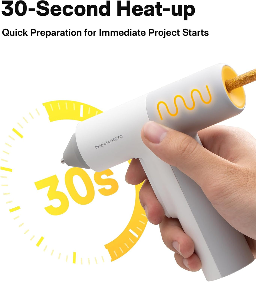 HOTO EdgeFlow - Tijeras eléctricas inalámbricas con pistola de pegamento dispensadora automática inalámbrica, juego de bricolaje para manualidades, decoraciones navideñas y proyectos de reparación del hogar