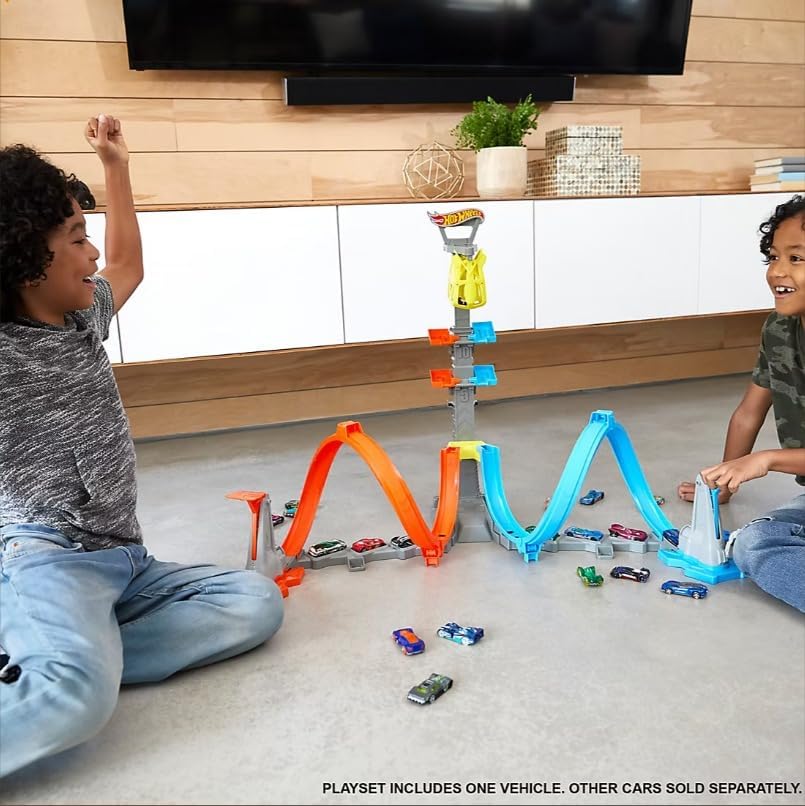 Hot-Wheels Loop  Launch - Juego de pista de carreras de