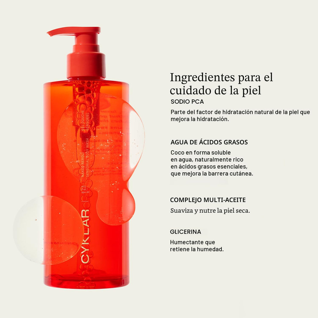 CYKLAR Gel Corporal Sensorial. Naked Neroli Limpiador Hidratante co...