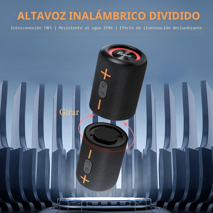 CYBORIS 2 en 1 Altavoz Bluetooth Portátil Separable, Altavoz Inalám...