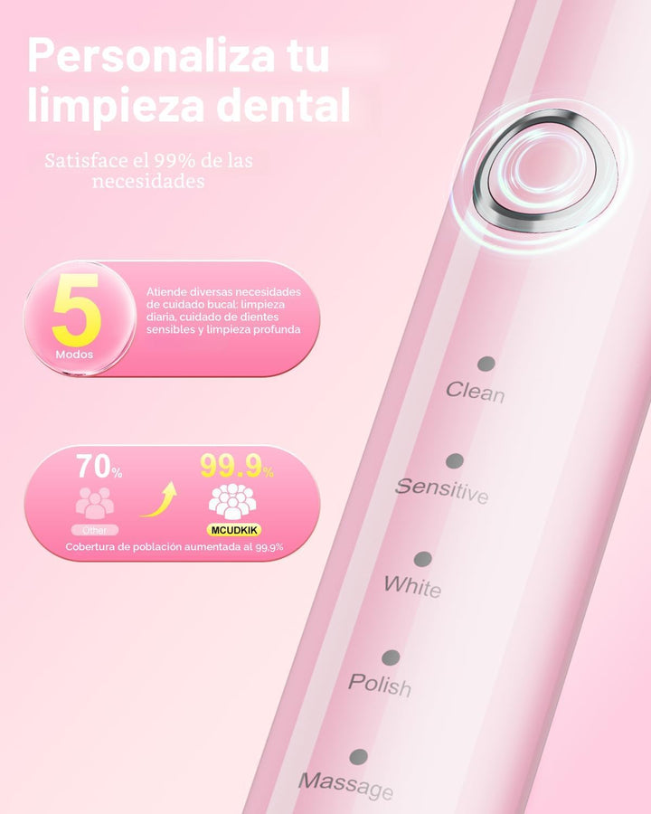MCUDKIK Cepillo de dientes eléctrico giratorio para adultos, 8 cabe...