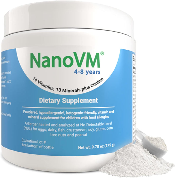 NanoVM 4-8 años, Multivitamínico para niños sin alérgenos, vitamina...