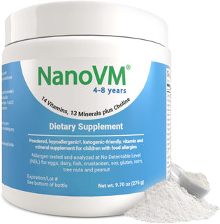 NanoVM 4-8 años, Multivitamínico para niños sin alérgenos, vitamina...