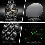 OLEVS Relojes de Pareja de San Valentín - Lujo, Moda para Hombre y Mujer, Juego de Relojes