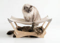 Cama rascador grande de sisal para gatos, salón de madera para hogares