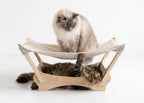 Cama rascador grande de sisal para gatos, salón de madera para hogares