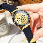 OLEVS Relojes de diamante de lujo pequeños para mujer - Pulsera de acero inoxidable, impermeables, analógicos, luminosos, con fecha, relojes de vestir de negocios para damas