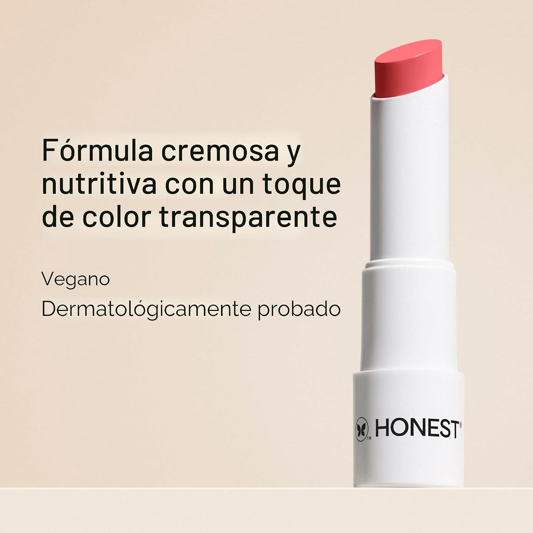 Honest Beauty Bálsamo labial hidratante vegano con color | Extracto...