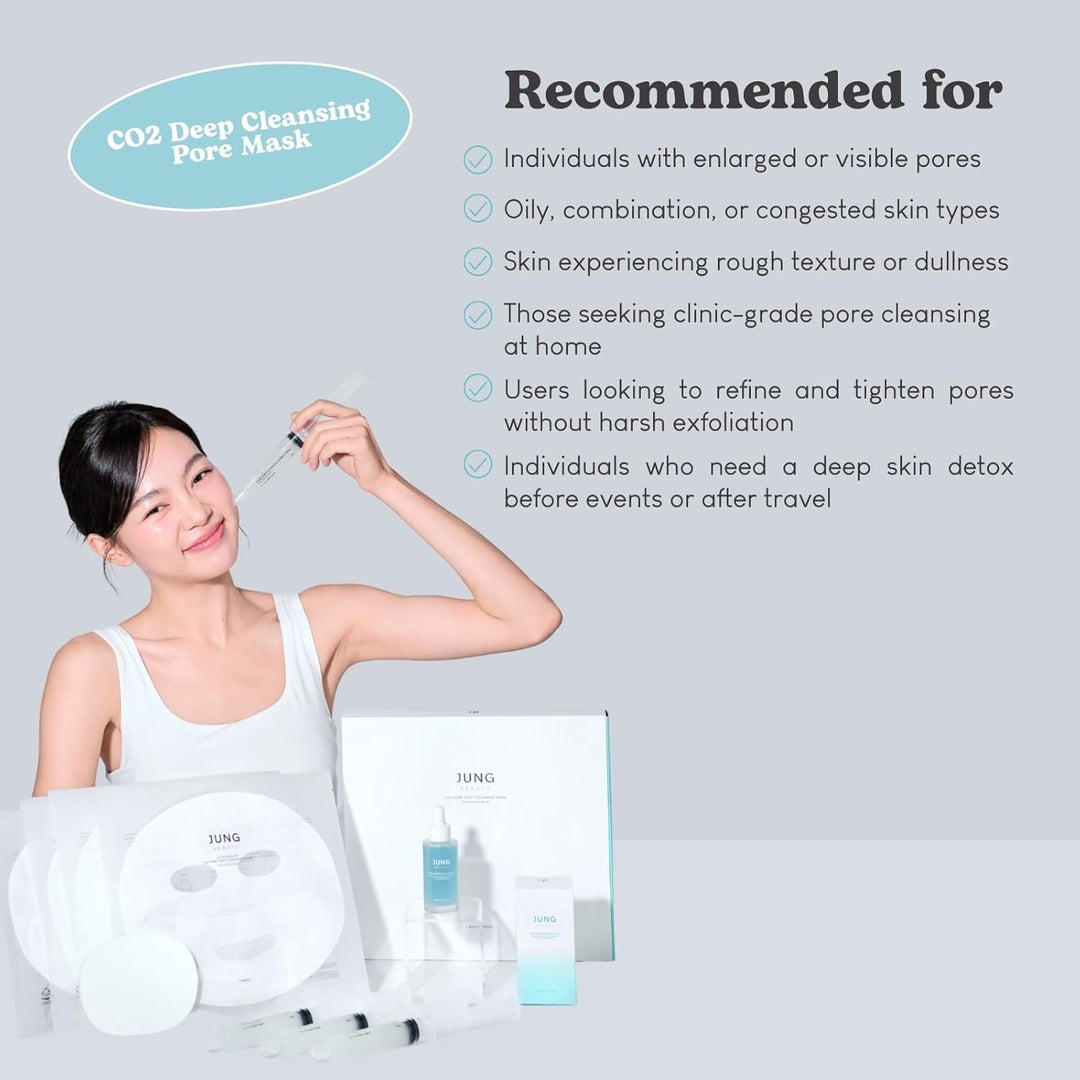 Jung Beauty Carboxy - Máscara facial y cuello con terapia de CO2, p...