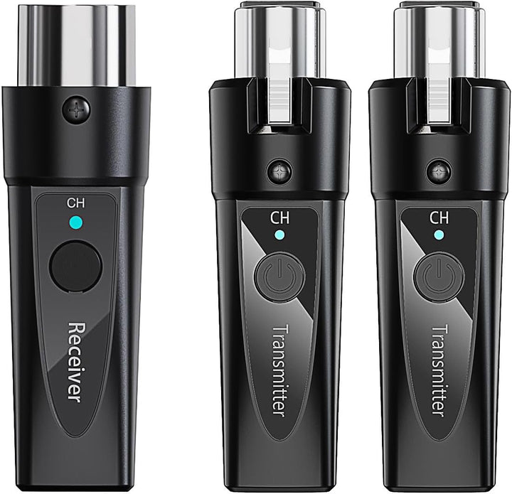 LANLison Sistema de micrófono inalámbrico XLR, 1 transmisor y 1 rec...