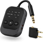 Transmisor Receptor Bluetooth, Adaptador Bluetooth para Avión para TV (Negro)