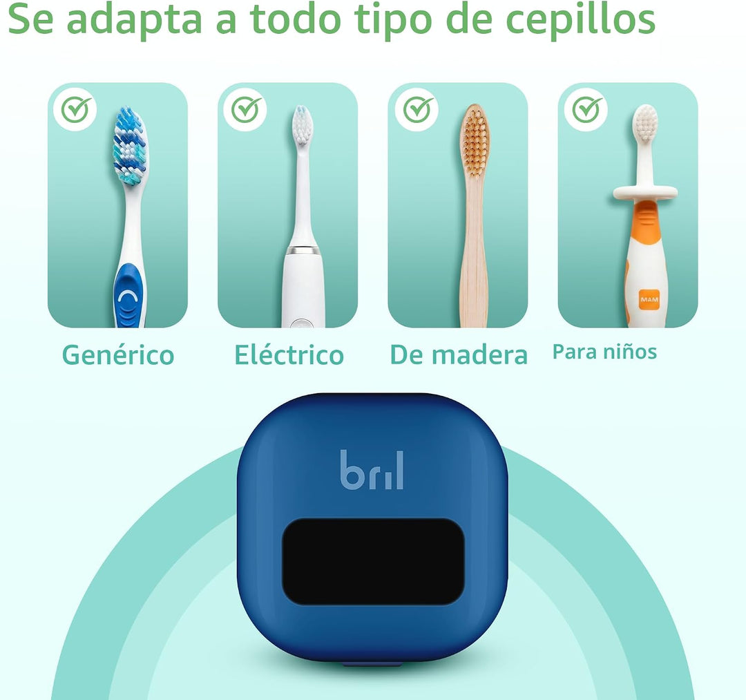 Bril UV-C Desinfectante y Soporte para Cepillo de Dientes, Limpiado...
