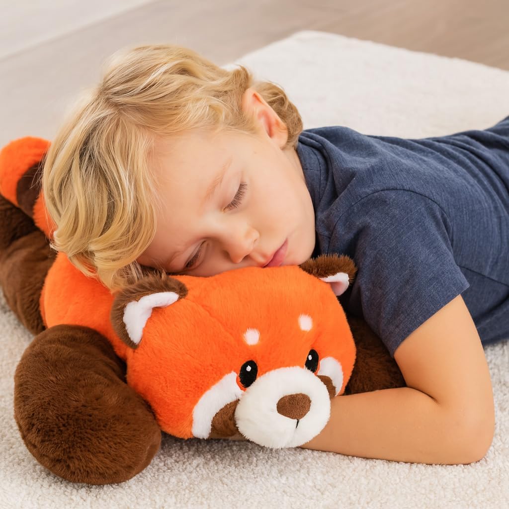 Peluche de panda rojo con peso (20 pulgadas, 3.3 libras)