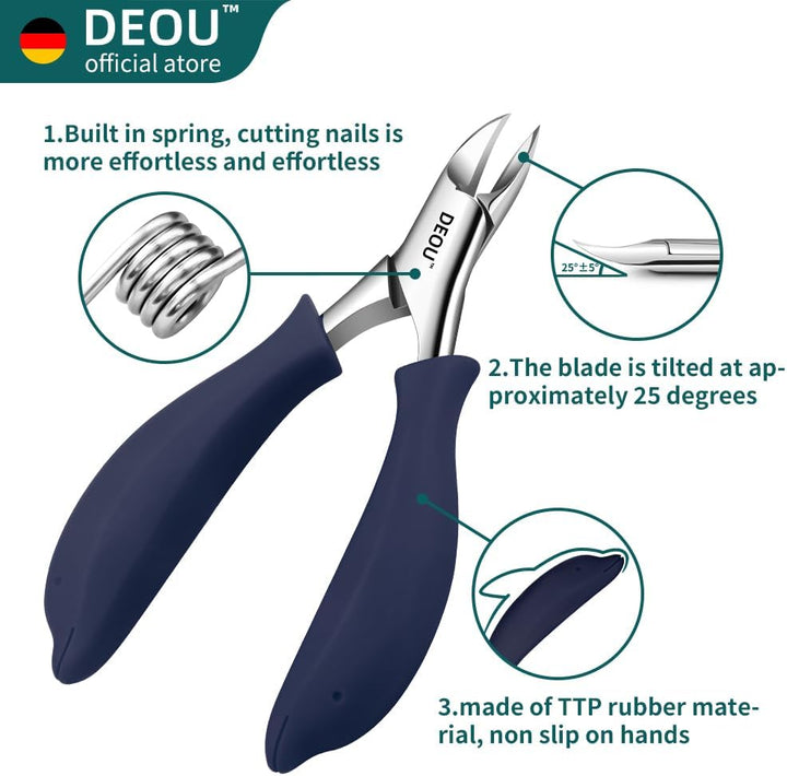 DEOU - Cortaúñas de podólogo, herramientas para uñas encarnadas par...