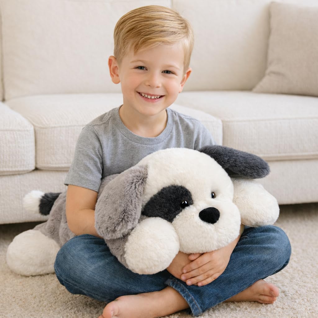 Juguete de peluche con peso para perro gris (20 pulgadas, 4