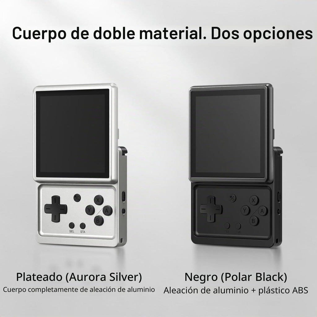 RG Rotate - Consola de juegos de mano retro, pantalla giratoria de 3.5 pulgadas, reproductor portátil Android, chip Unisoc T618 de 3 GB+32 GB, batería de 2000 mAh, aleación de aluminio + plástico