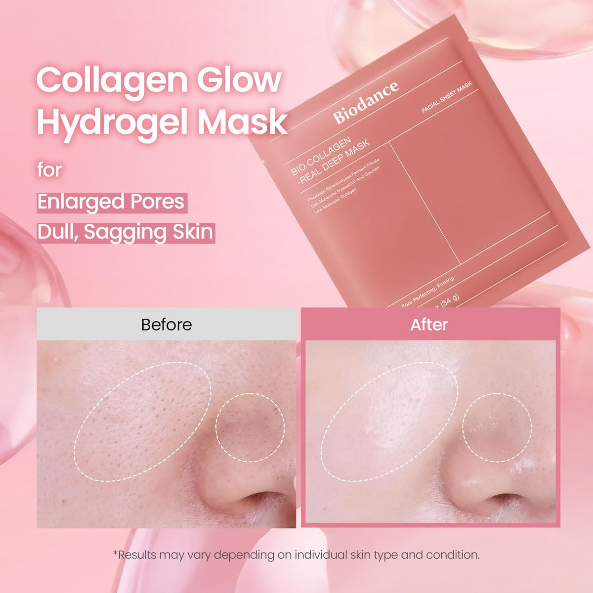 BIODANCE Máscara profunda real de bio-colágeno, máscara de hidrogel...