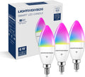 E12 Smart Bulbs 60W Funcionan con Alexa/Google Home, Pack de 3